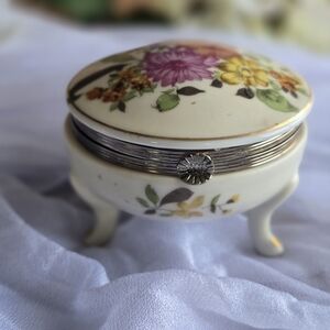 Floral Ceramic Trinket Box